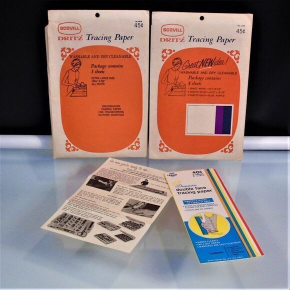 Dritz Scovill Vintage Tracing Paper Used Partials - Picture 1 of 7